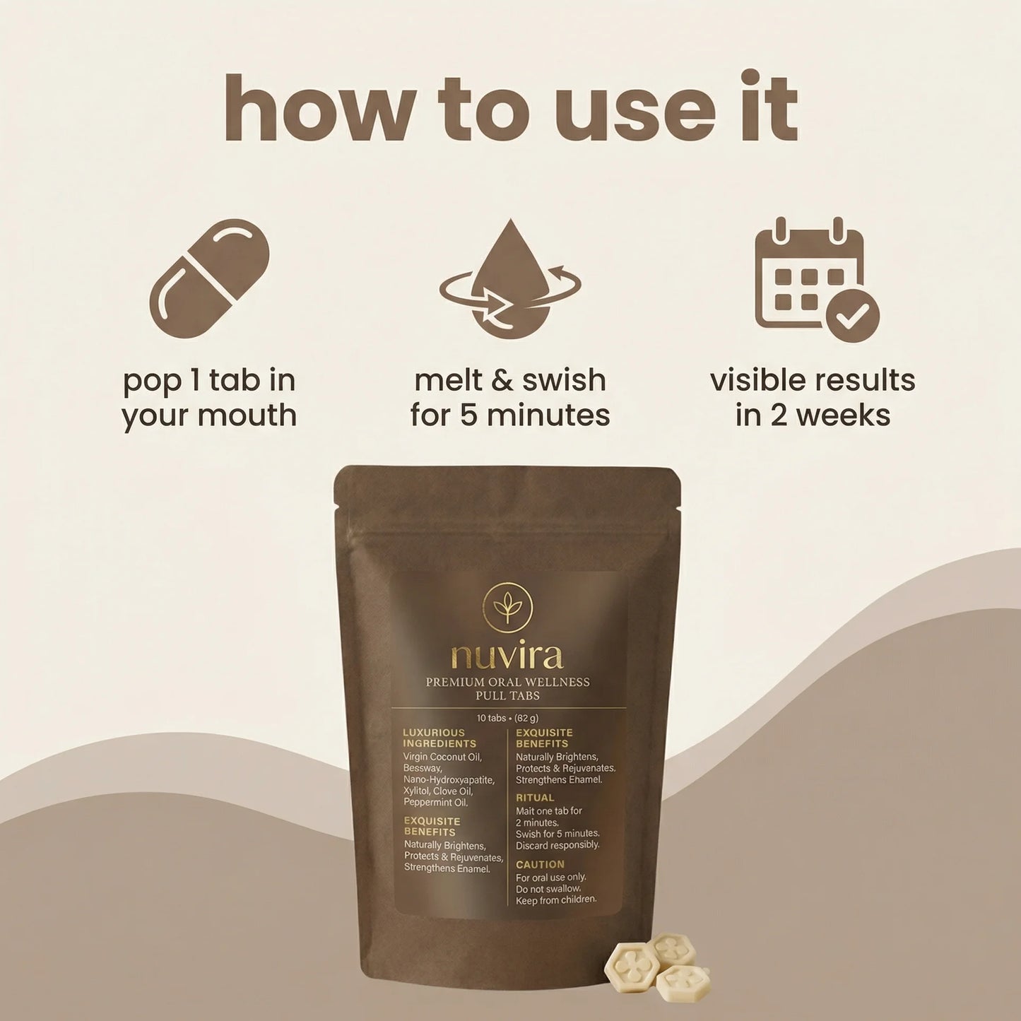 6-in-1 Coconut Oil Pulling Tabs